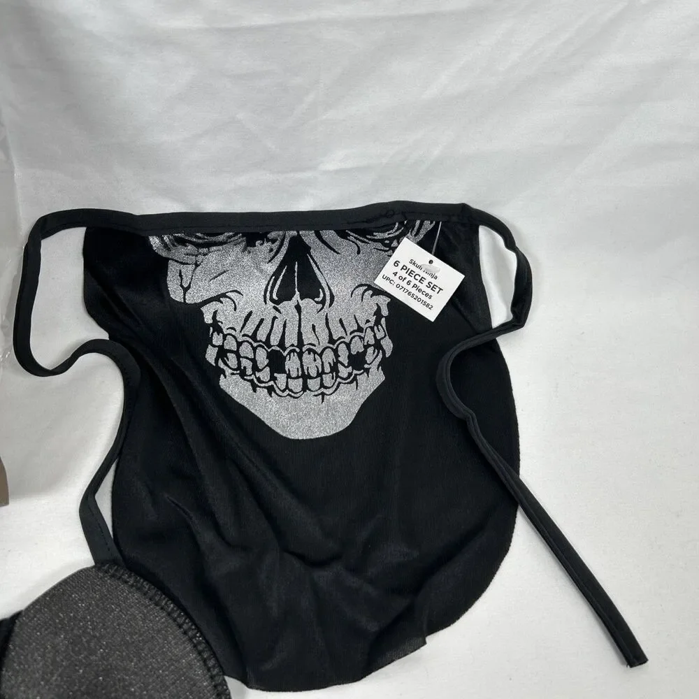 Skull Ninja Halloween Costume Boys Medium 8-10 MISSING PANTS